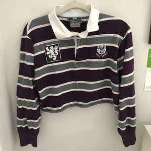 cropped scotland polo tee